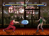 une photo d'Ã©cran de Street Fighter - The Movie (Playstation) sur Sony Playstation